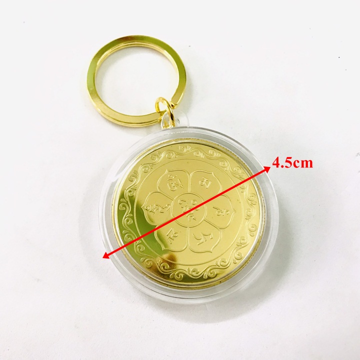 Móc Khóa Xu Phật A Di Đà In Màu - SP005200 